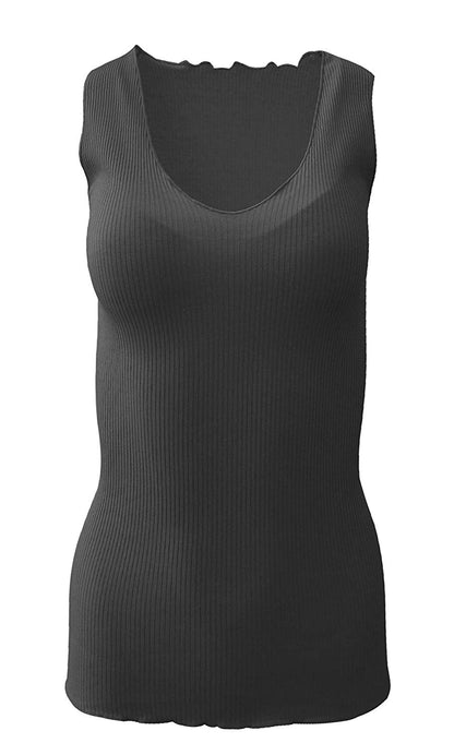 BASIC COTTON Free Spirit Premium Quality 100% Cotton Women's Tank Top. Proudly Made in Italy.