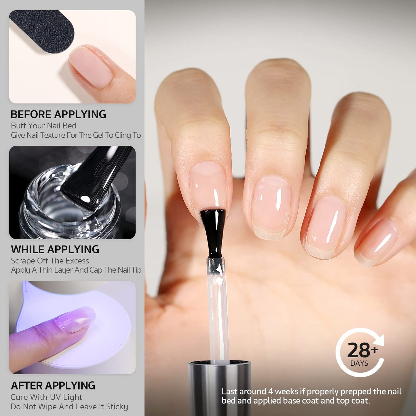 GAOY Gel Base Coat for Gel Nail Polish