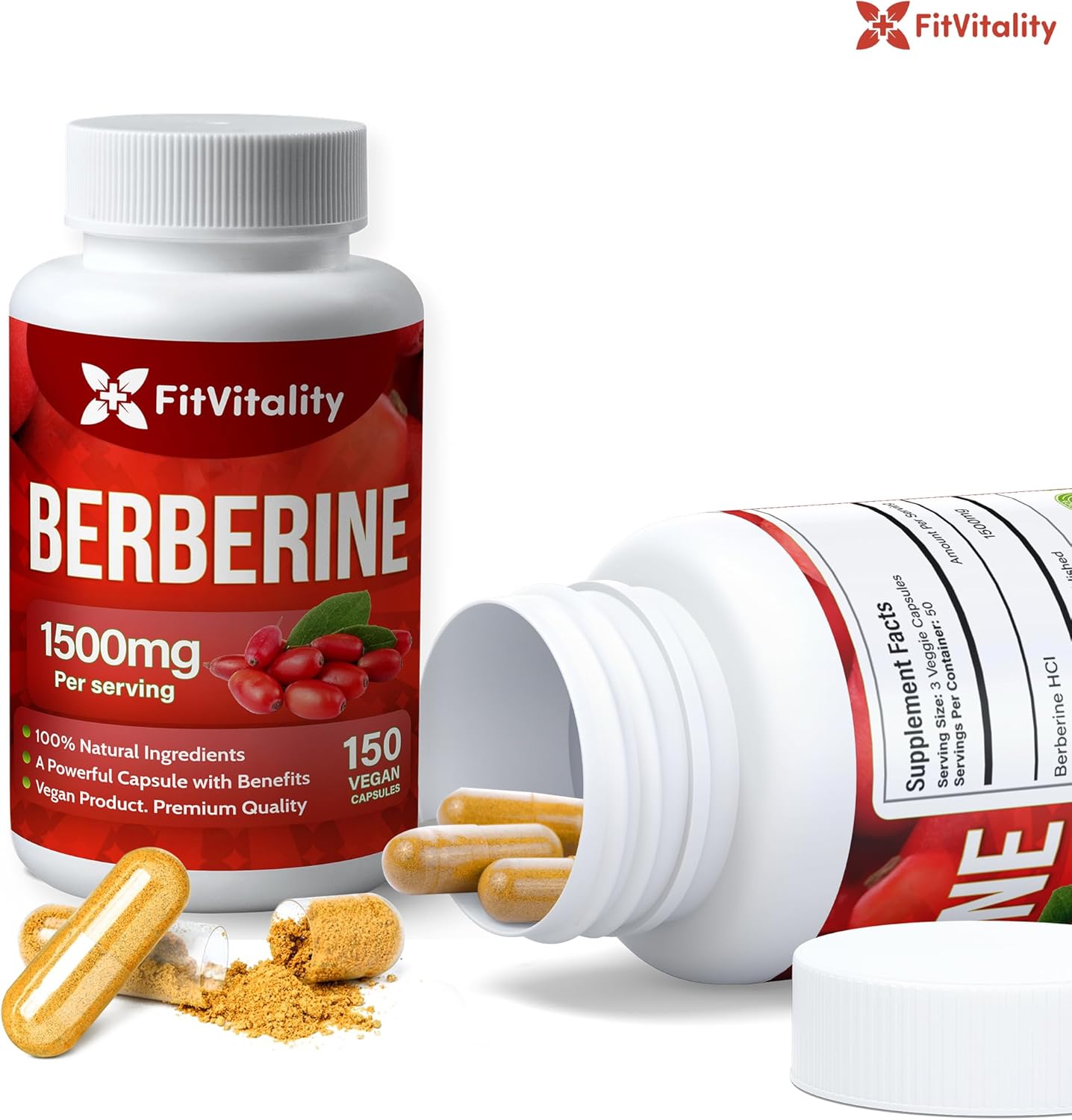 Premium Berberine Supplement, Non-GMO, Gluten-Free