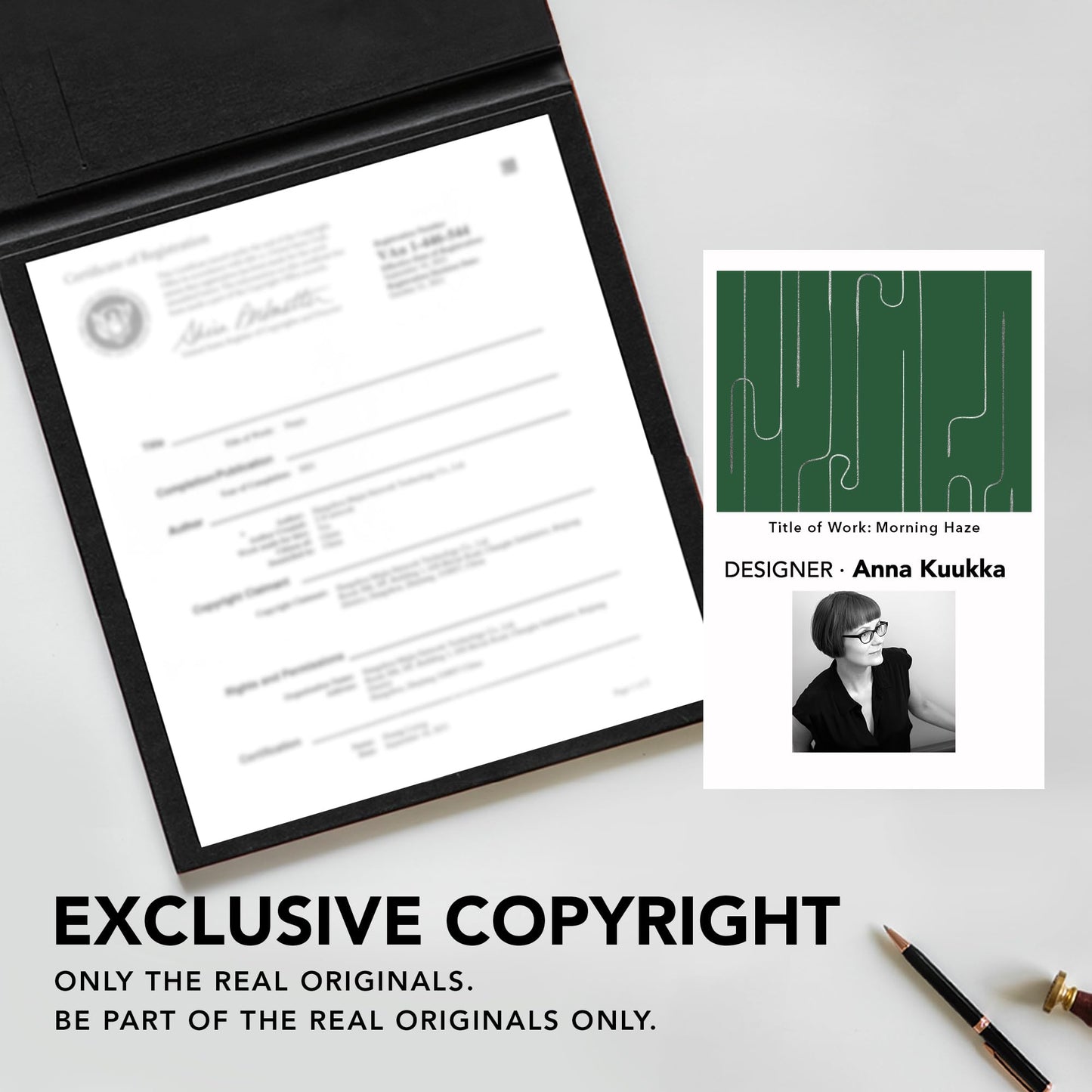 Room Darkening Curtains with Line Foil Print, Navy Blue, 2 Panels