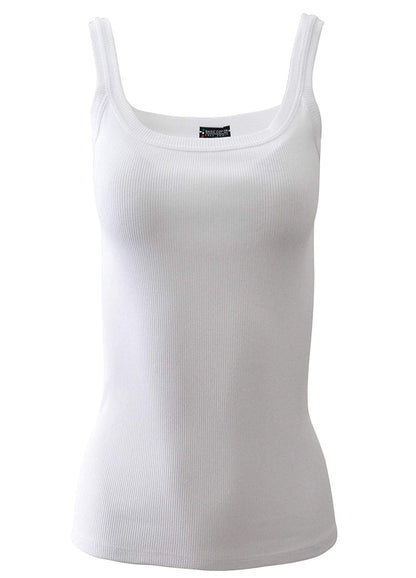 BASIC COTTON Free Spirit Premium Quality 100% Cotton Women's Tank Top. Proudly Made in Italy.