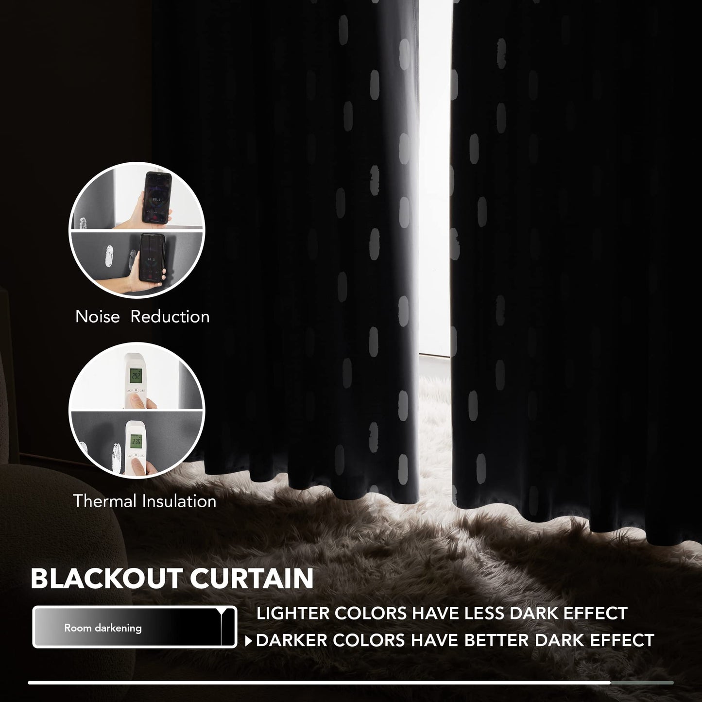 Geometric Blackout Curtains, 2 Panels