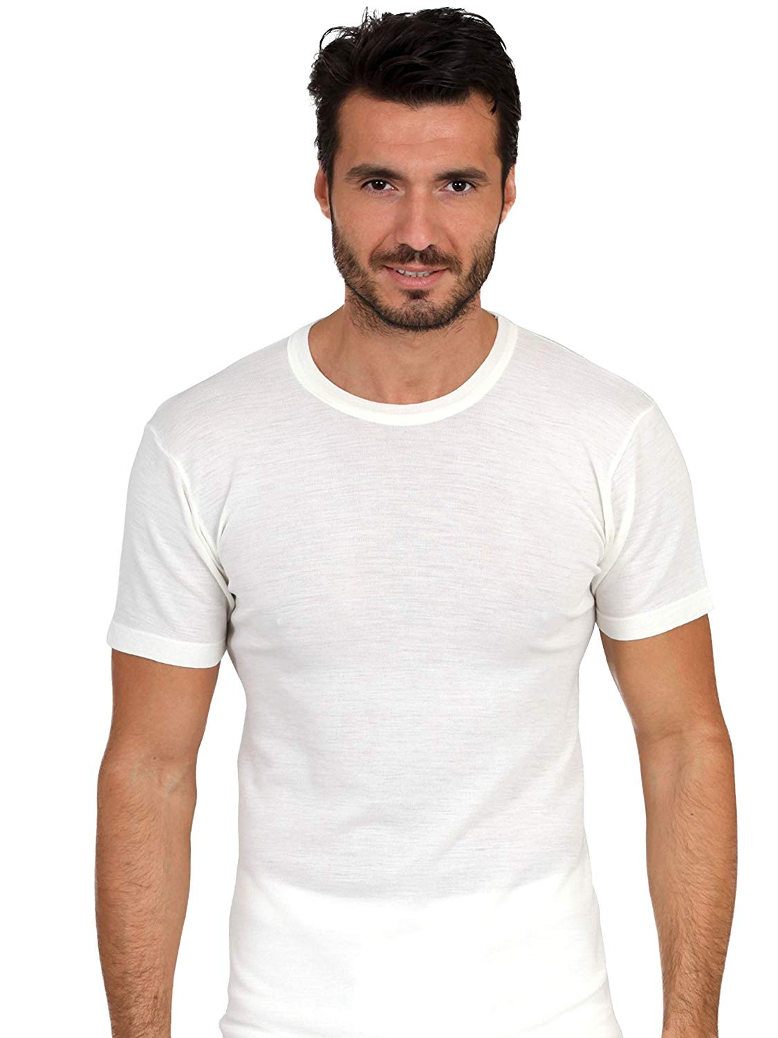 EGi Luxury Merino Wool Blend Men's Short Sleeve T-Shirt. Proudly Made in Italy.