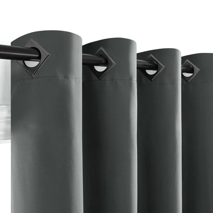 Room Darkening Thermal Blackout Curtains, 2 Panels