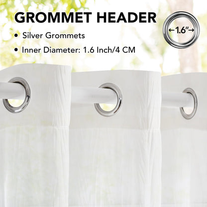 Sheer Grommet Curtains with Summer Flowers