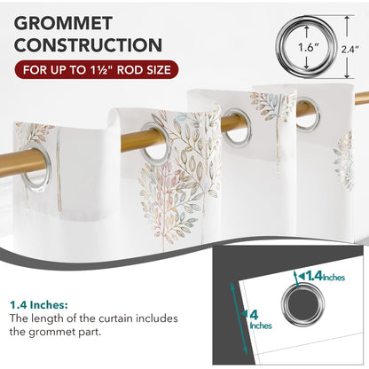 Room Darkening Curtains with Line Foil Print, Navy Blue, 2 Panels