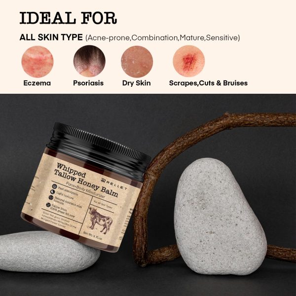 RELLET GLOW Beef Tallow and Honey Balm for Skin