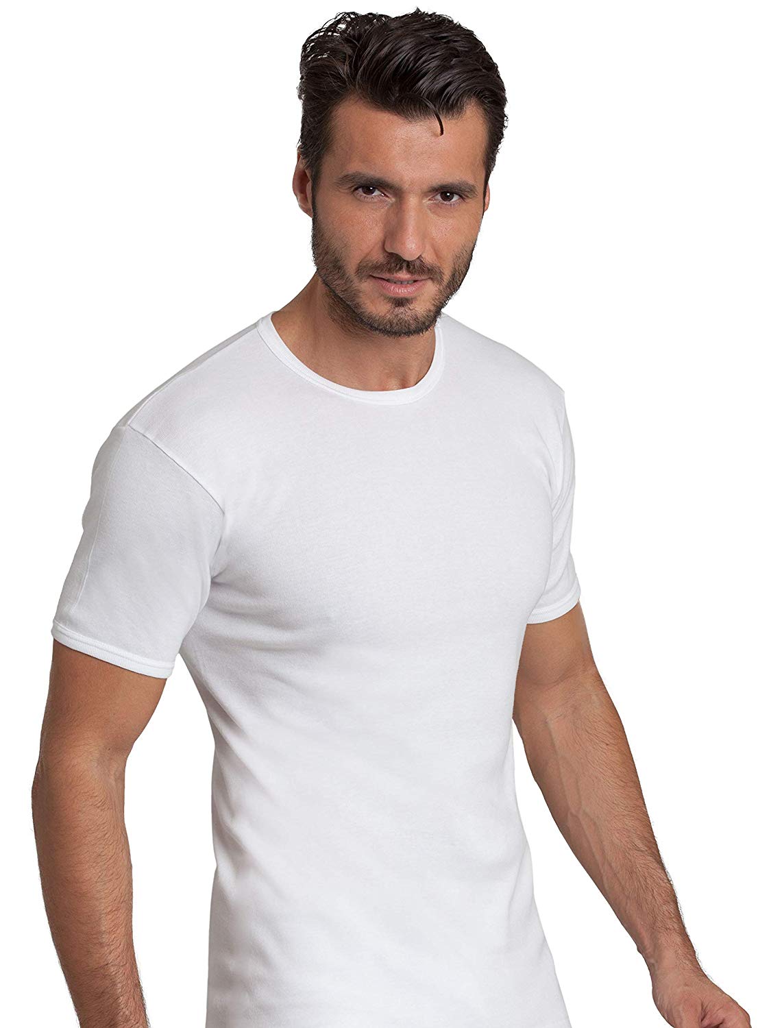 BASIC COTTON Free Spirit Premium Quality 100% Cotton Men's Crew Neck T-Shirt. Proudly Made in Italy.
