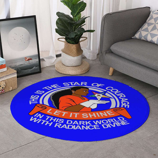 Blue Star of Courage, OES, Sisterhood, Eastern Star, Mason, All-Over Print Thicken foldable door mat