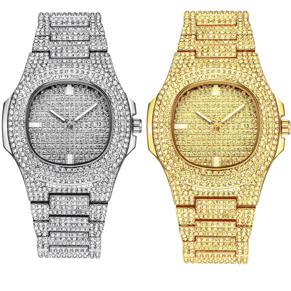 Tennis Bracelet and Watch - Gold