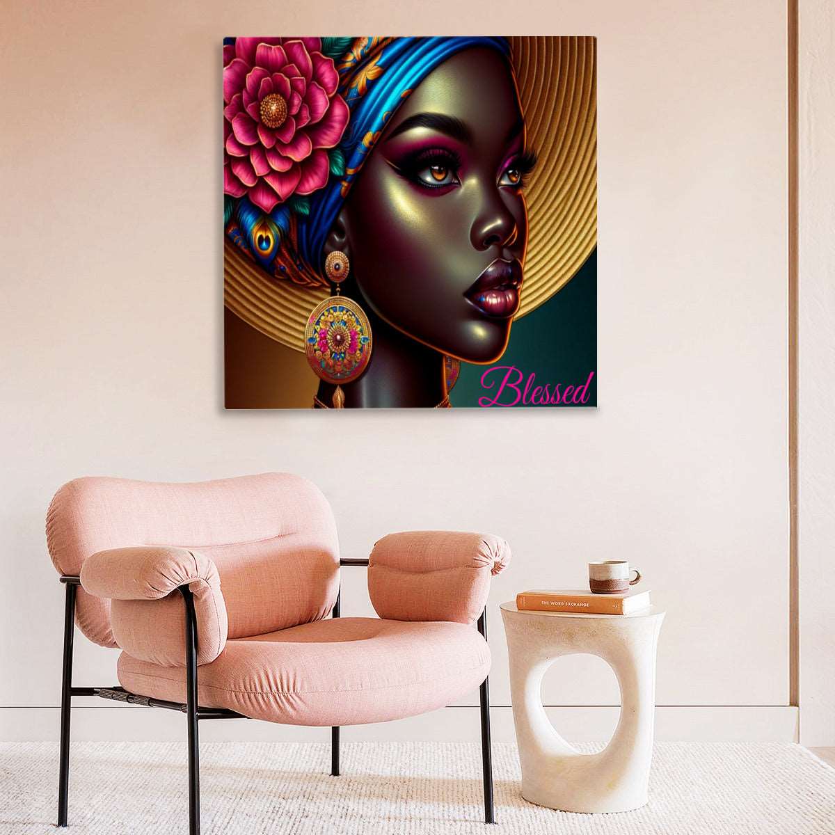 African Queen Series #22 Artwork, Wall Art, Home Decor, Africa, Custom Art