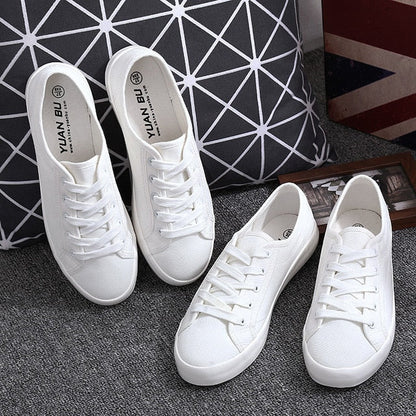 White Canvas Shoes Sports Tennis Women Shoes Autumn Flat Oxford Shoes Woman Female Wild Literary Shoes