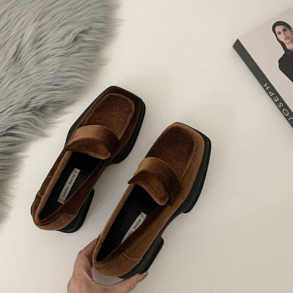 Chunky Platform Suede Casual Women Shoes