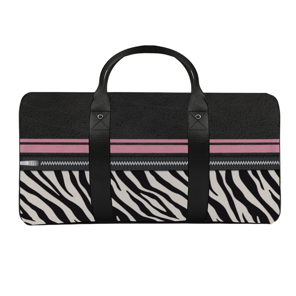 Zebra Print Large Travel Luggage Gym Bags Duffel Tote Bags