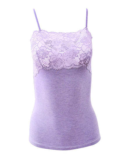 EGI Luxury Modal Women's Lace-Trimmed Camisole. Proudly Made in Italy (1135)