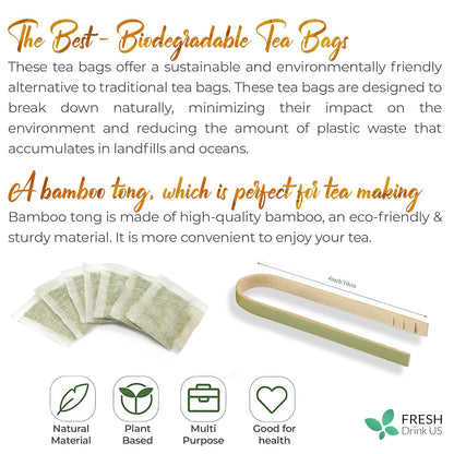 Calendula Tea Bags, 100% Natural and Pure Calendula Flowers, Eco-conscious Tea Bags. Calendula Flower Herbal Tea. No Sugar, No Caffeine, No Gluten, Vegan.