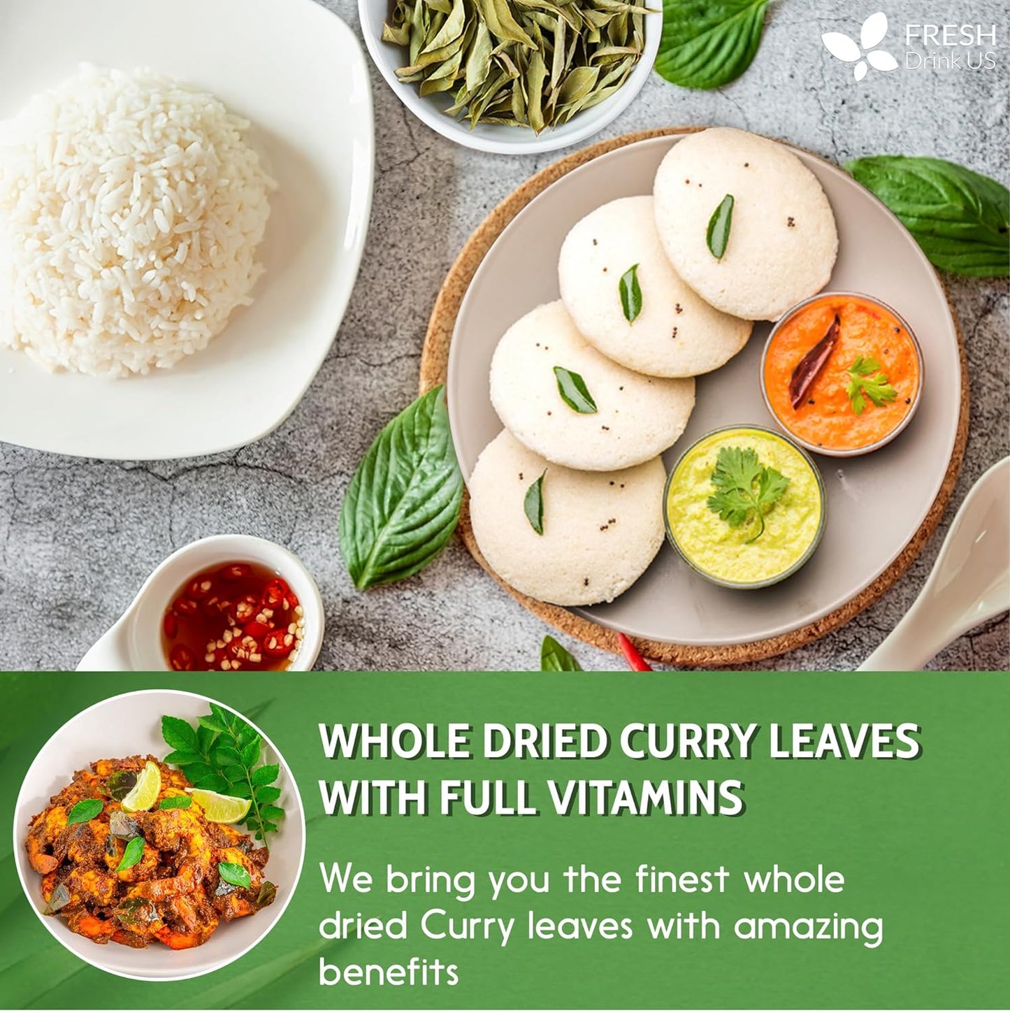 Premium Curry Leaves, Whole Dried Leaves, 100% Natural, Pure Curry Leaves, Hand-made, Wildcrafted, Indian Spice for Cooking, Curry Leaf Dried, No Additives, No Gluten, Vegan