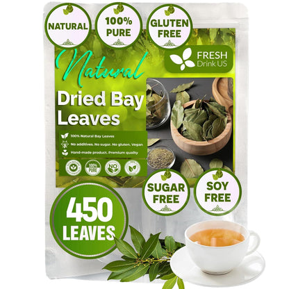 Premium Dried Bay Leaves, Tea Bags, Powder, Bay Leaves Spice, Whole Nice Leaves, Wildcrafted, Fresh Harvested, Bay Leaves For Cooking, Sugar-Free, Gluten Free, Caffeine Free, Vegan