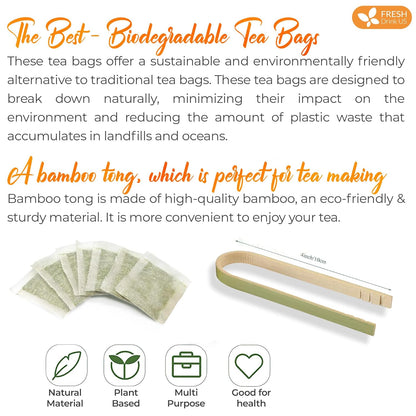 Premium Chrysanthemum Flower Tea Bags. Chrysanthemum Flower Herbal Tea. No Sugar, No Caffeine, No Gluten, Vegan.