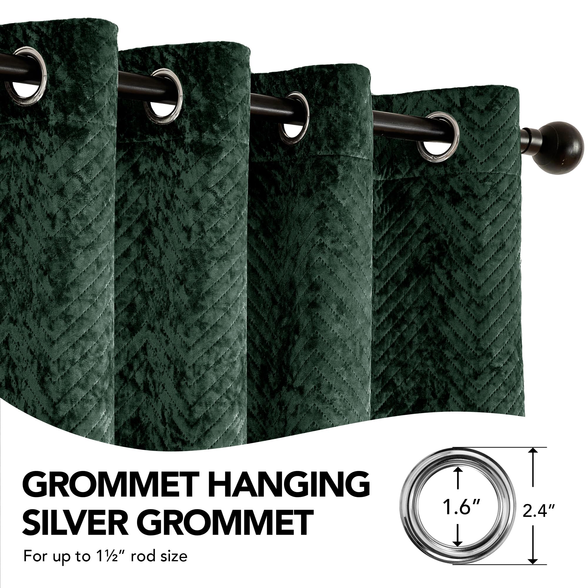 Double Layer Velvet Door Curtain, 100% Blackout, 1 Panel