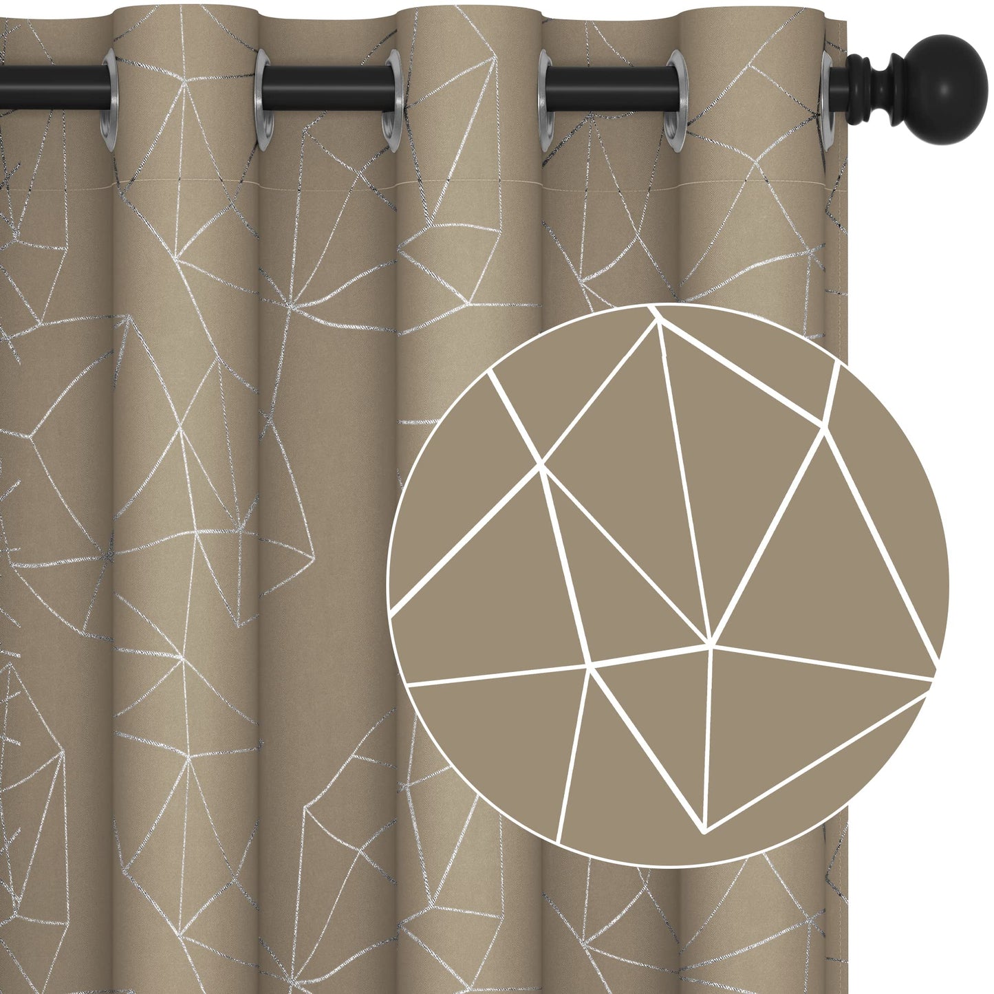 Geometric Blackout Curtains, 2 Panels