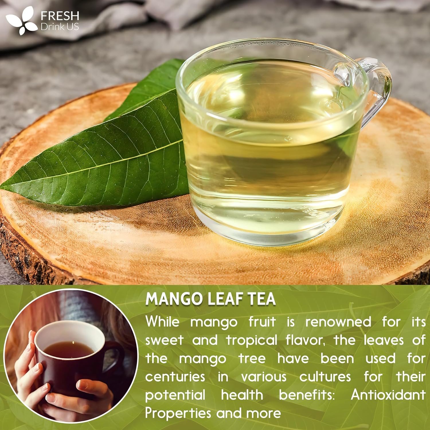 Mango Leaf, Whole Dried Leaves, Tea Bags, Powder, 100% Natural & Pure from Mango Leaves. Mango Dried Leaves. Loose Leaf Mango Herbal Tea. Mango Leaf Tea. No Sugar, No Caffeine, No Gluten, Vegan.