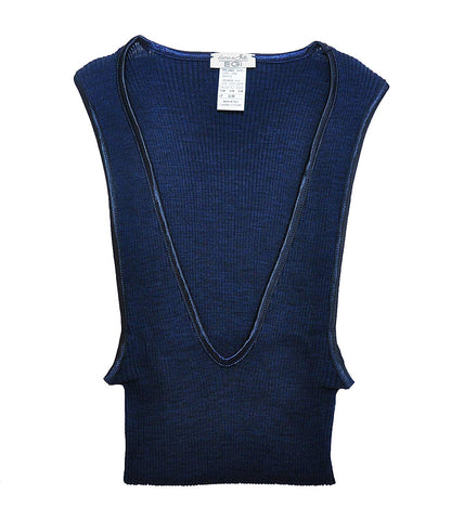 EGI Luxury Wool Silk V-Neck Tank Top. Proudly Made in Italy.