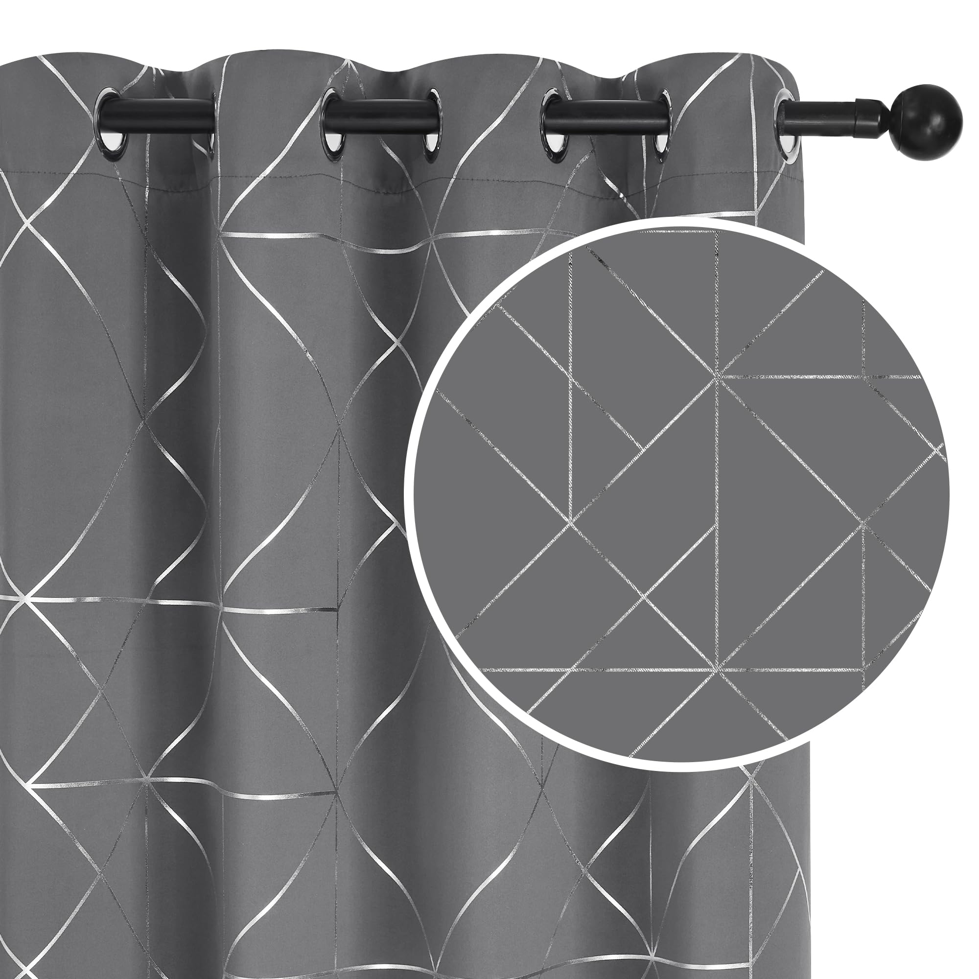 Geometric Blackout Curtains, 2 Panels