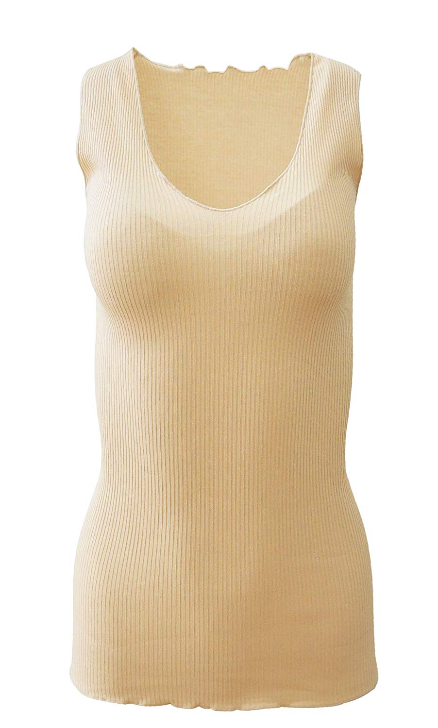 BASIC COTTON Free Spirit Premium Quality 100% Cotton Women's Tank Top. Proudly Made in Italy.
