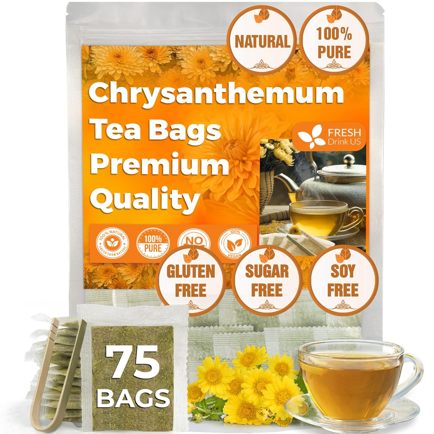 Premium 75 Chrysanthemum Flower Tea Bags