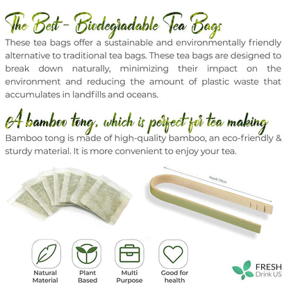 Premium Fennel Tea Bags, 100% Natural & Pure from Fennel Seeds. Fennel Seed Herbal Tea. Fennel Seed Tea. Made with Natural Material Tea Bags. No Sugar, No Caffeine, No Gluten, Vegan.