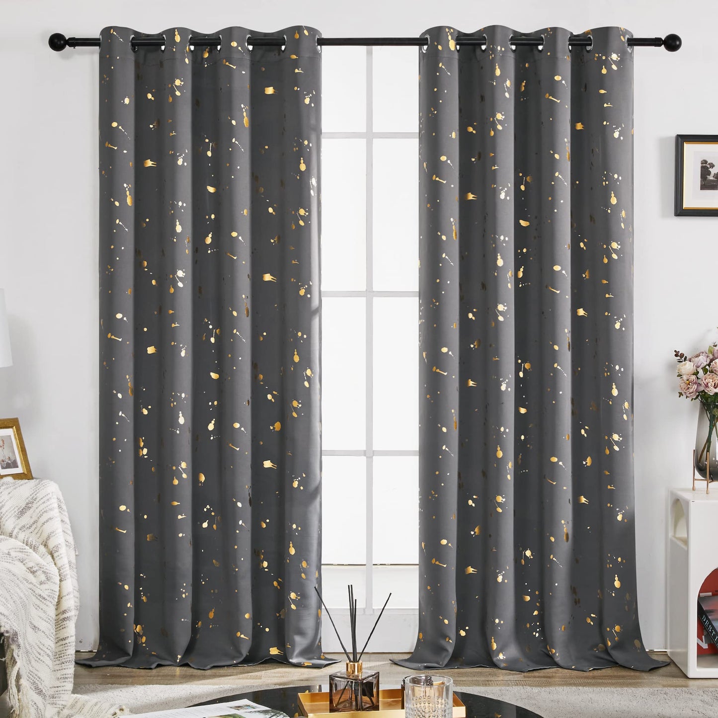 Thermal Blackout Curtains, Noise-Reducing, 2 Panels