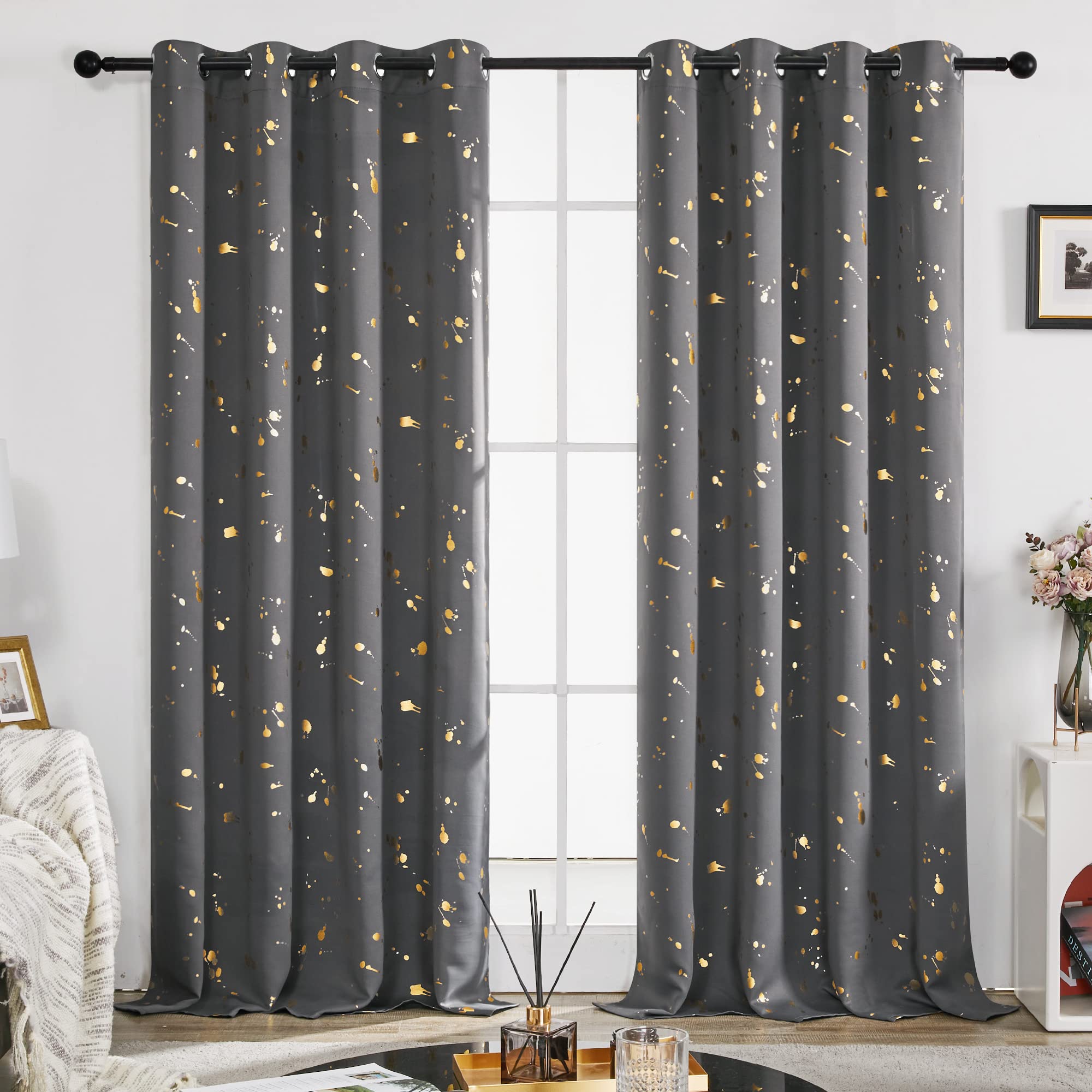 Thermal Blackout Curtains, Noise-Reducing, 2 Panels