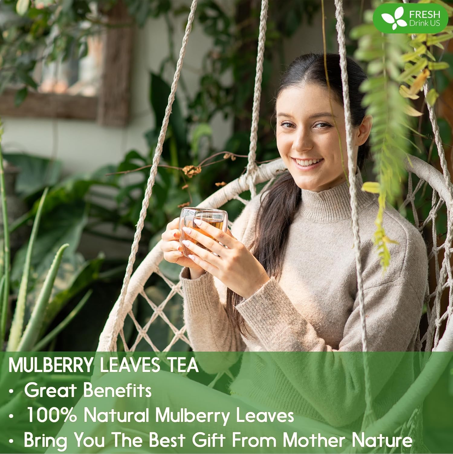 Permium Mulberry Leaves, Mulberry Loose Leaf Herbal Tea, No Additives, No Caffeine, Vegan