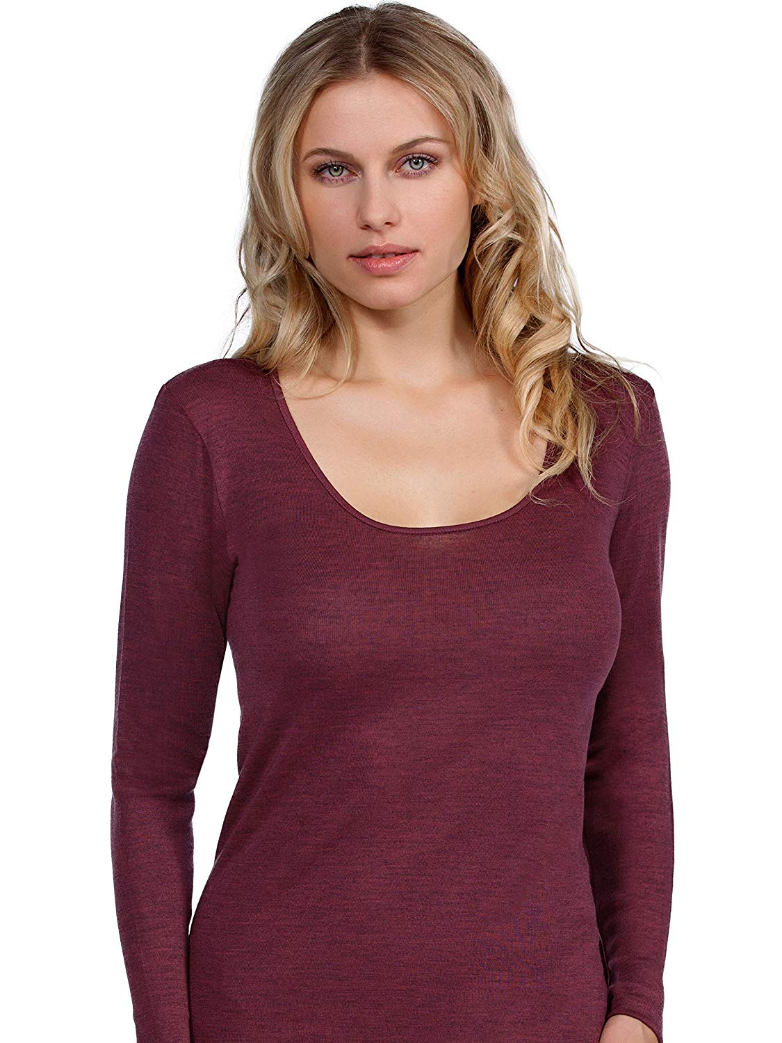 MaRe Luxury Merino Wool Blend Long Sleeve T-Shirt. Proudly Made in Italy.