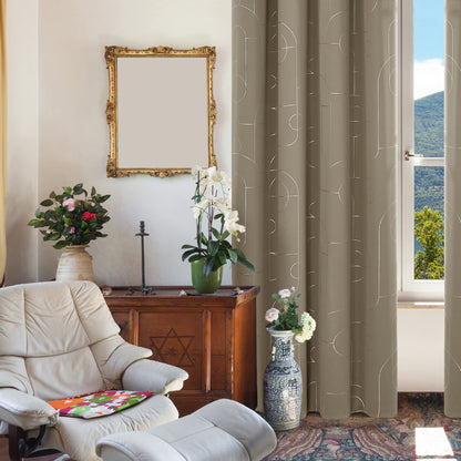 Geometric Blackout Curtains, 2 Panels