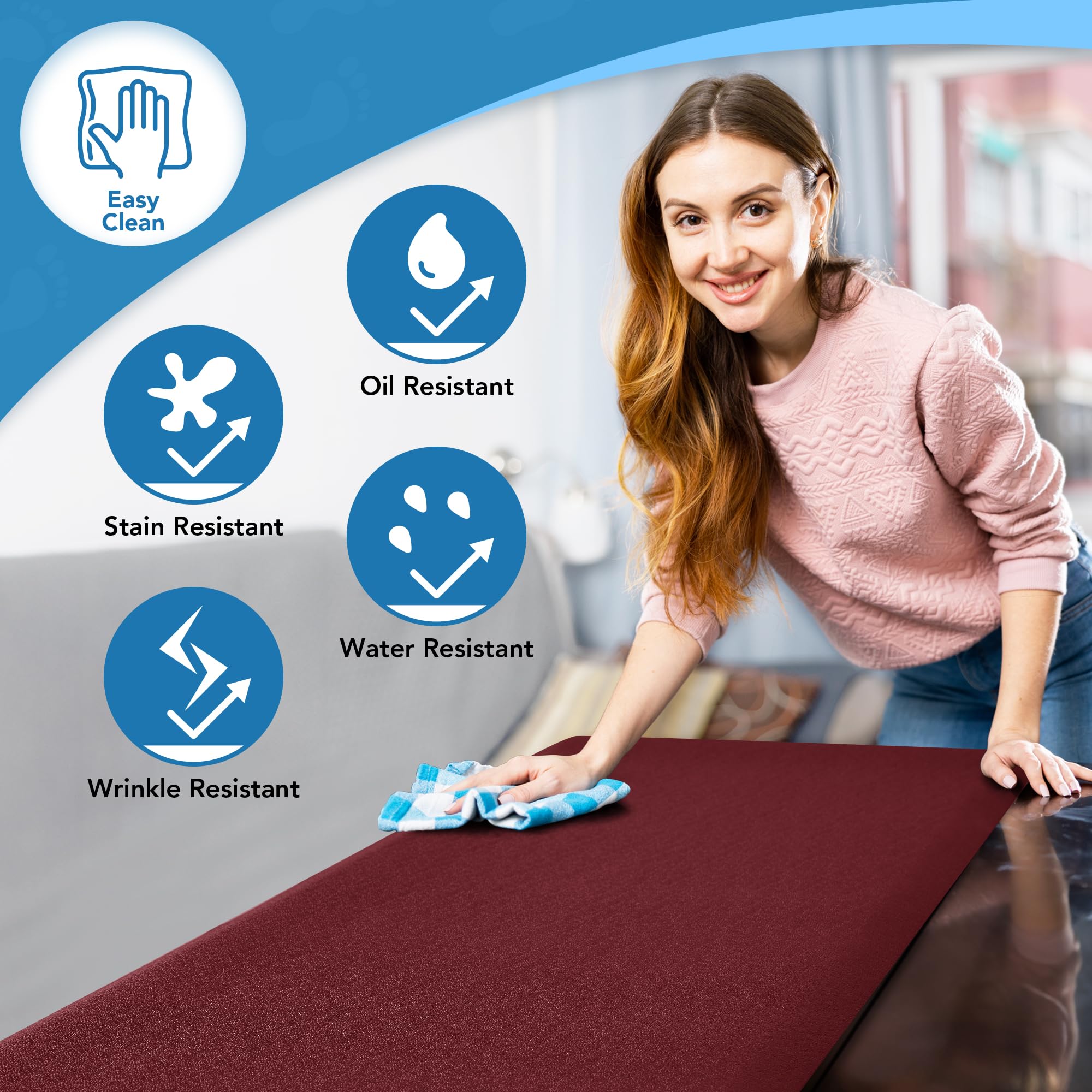 Cushioned Anti-Fatigue Kitchen Mat, 17x28 Inch, Grey