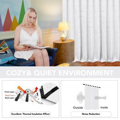 Geometric Blackout Curtains, 2 Panels