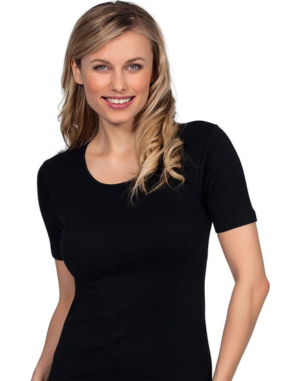 MaRe Premium Quality 100% Brushed Cotton Women's Short Sleeve T-Shirt S - XXL Made in Italy