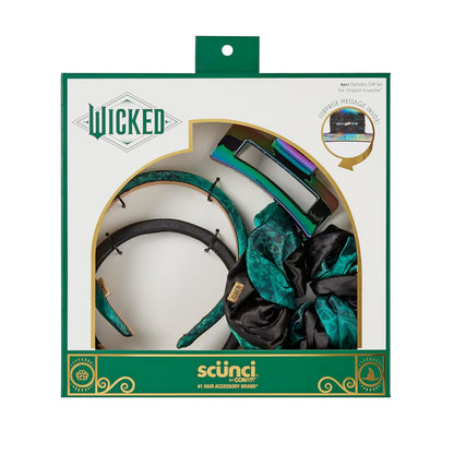 SCUNCI by Conair Wicked Elphaba Hair Accessories Gift Set (3 Ct)