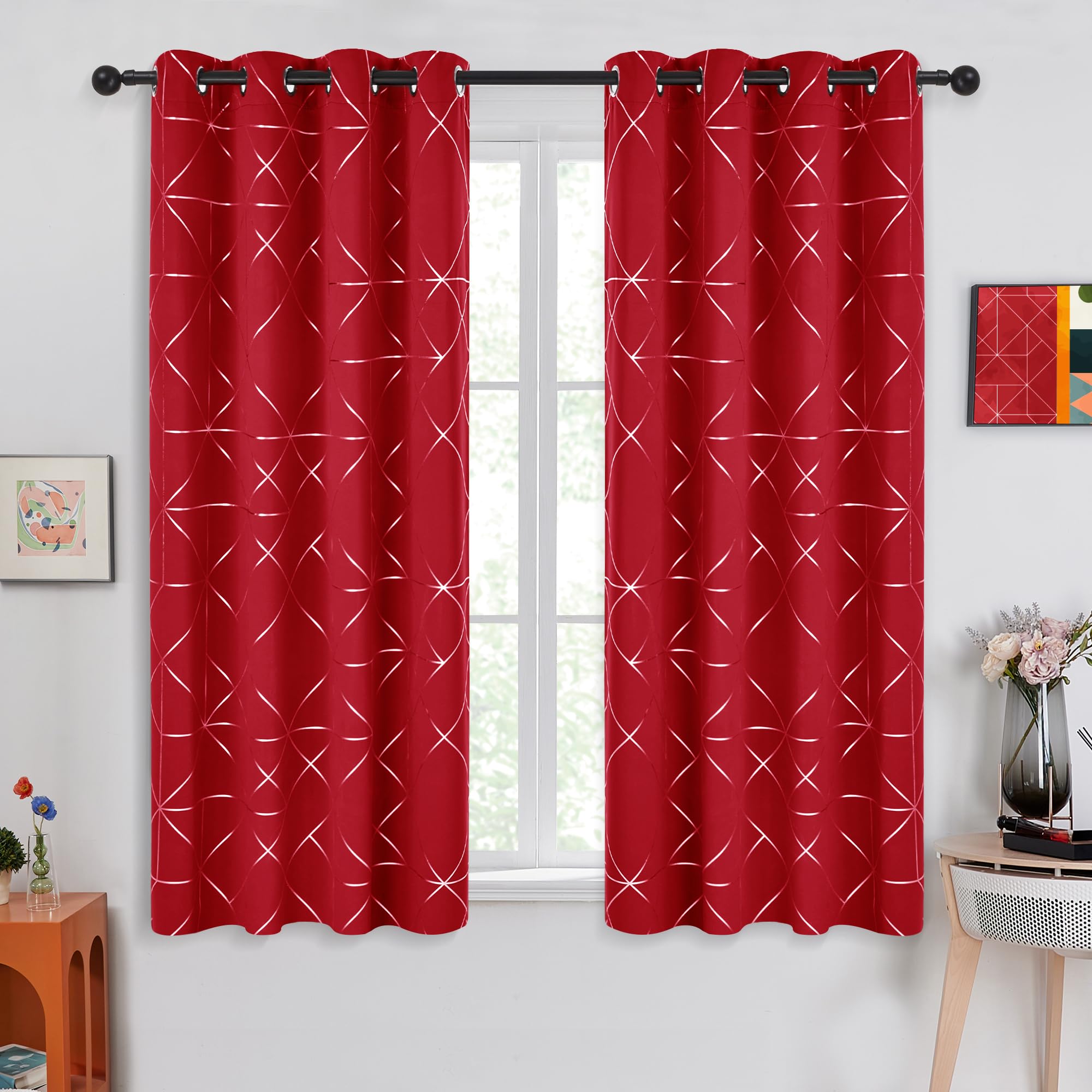 Geometric Blackout Curtains, 2 Panels