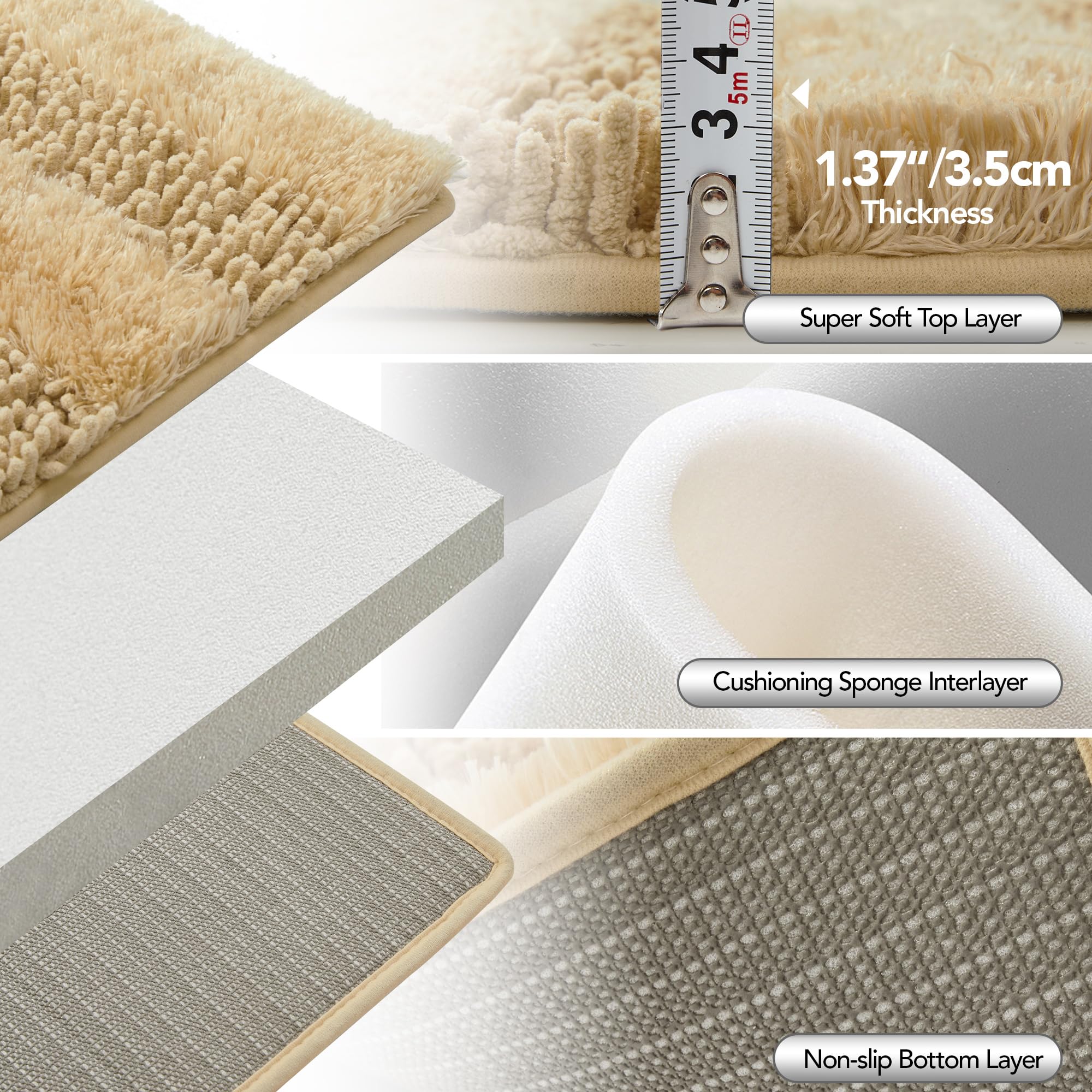 Quick Dry Plush Bathroom Rug