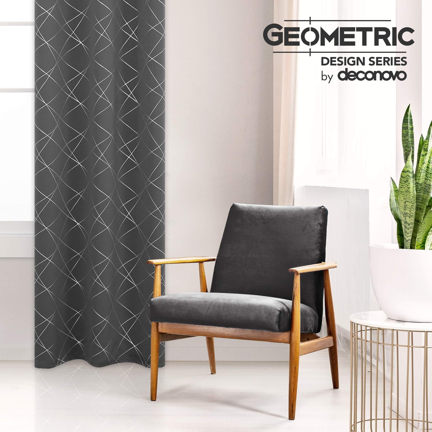 Geometric Blackout Curtains, 2 Panels