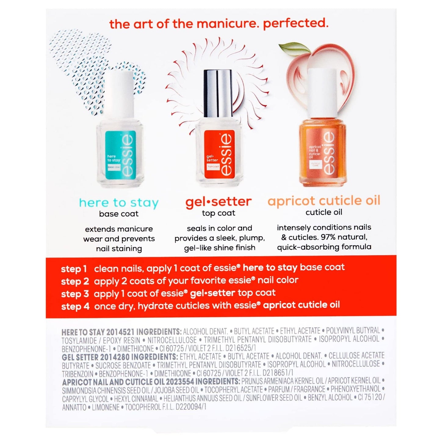 ESSIE 3 Piece Mini Nail Care Essentials Starter Kit