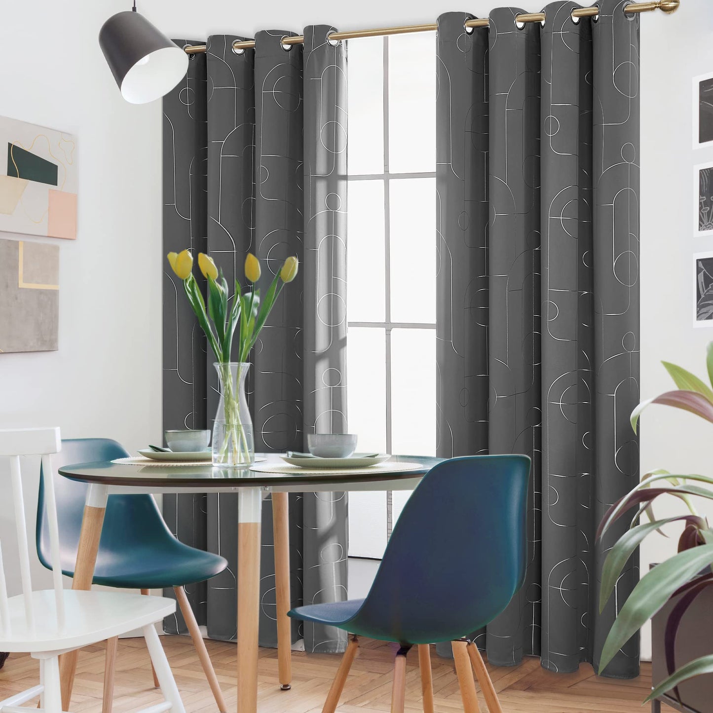 Geometric Blackout Curtains, 2 Panels