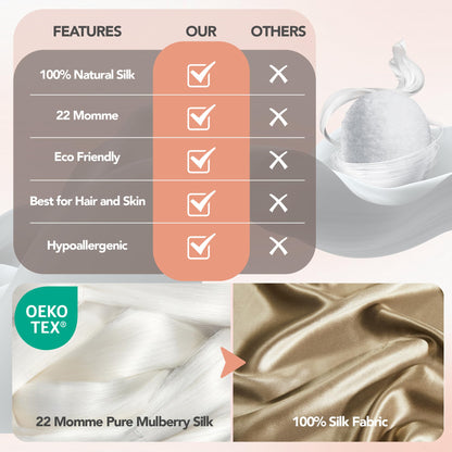 Taupe Silk Pillow Cover, Soft & Smooth, Standard Size