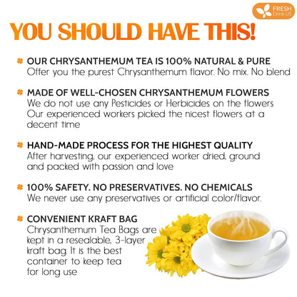 Premium 75 Chrysanthemum Flower Tea Bags