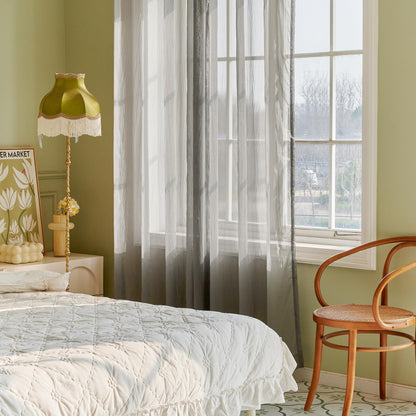 Sheer Grommet Curtains with Summer Flowers