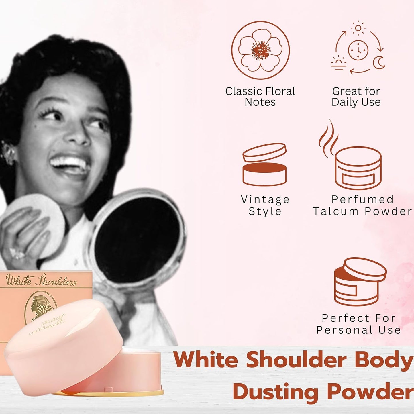 WHITE SHOULDERS Bath Powder