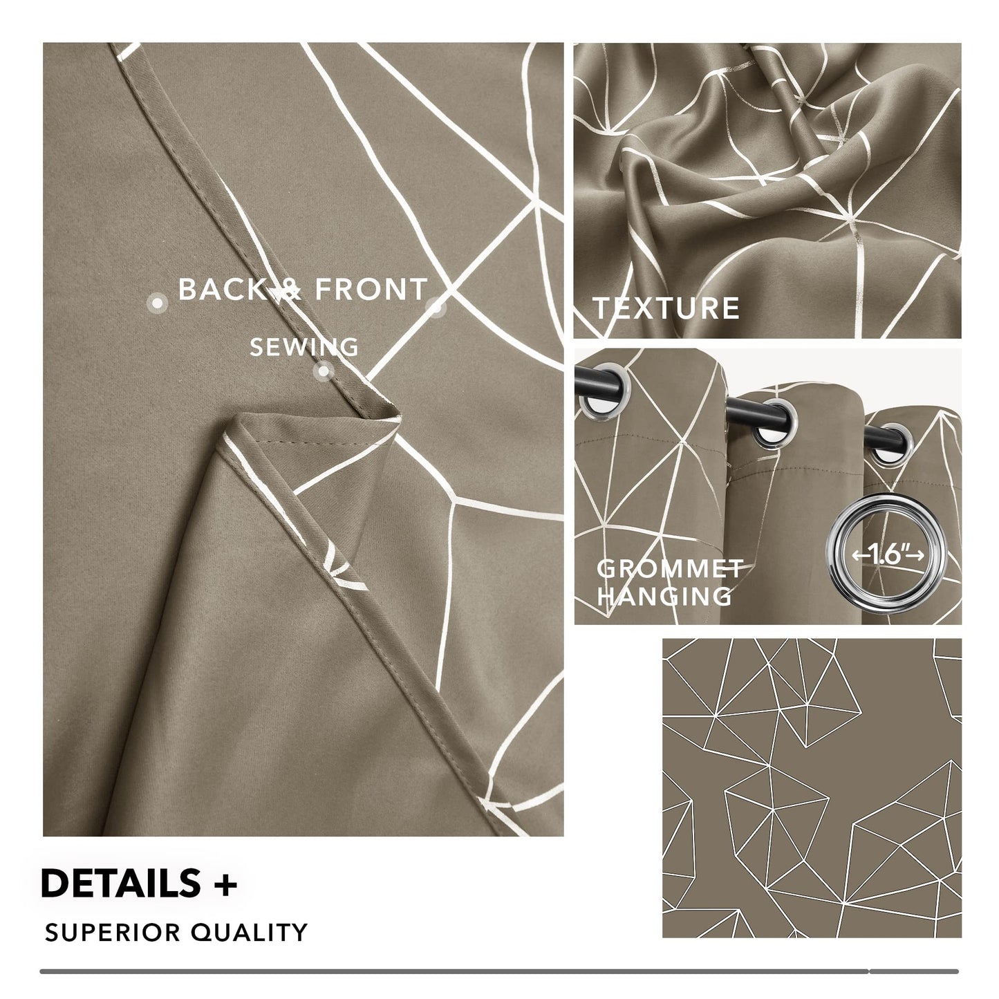 Geometric Blackout Curtains, 2 Panels